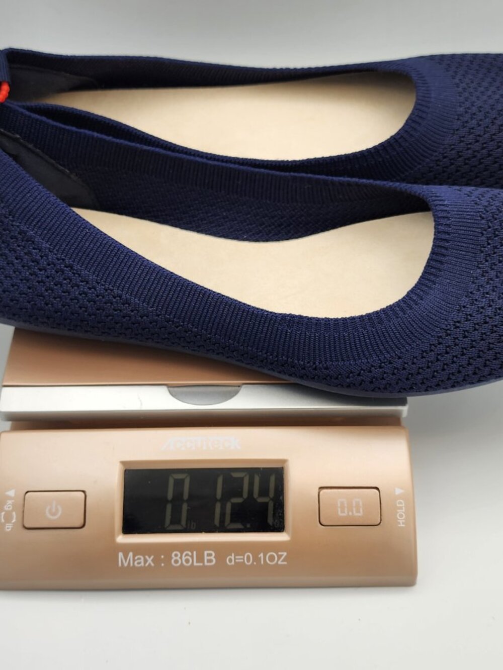 Navy Knit Ballet Flats | Women's 9 - Picture 14 of 17